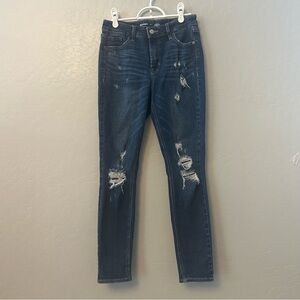 Old Navy high rise rockstar super skinny distressed jeans size 4
